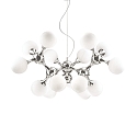 Pendel NODI BIANCO SP15, 15-flammer, E14, chrom