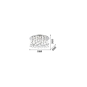 Ideal Lux Ceiling luminaire MOONLIGHT PL15, 15 flames, G9, 40W, gold