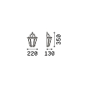 Udendørslampe ANNA AP1 SMALL Væglampe, E27, hvid