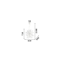 Ideal Lux Pendel LEAVES SP12, 12-flammer, G9, 40W, hvid