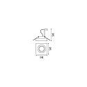 Ideal Lux Indbygningslampe BLUES SQUARE GU10 IP20, gennemsigtig