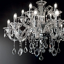 Ideal Lux Lysekrone COLOSSAL SP15, 15-flammer, E14, gennemsigtig