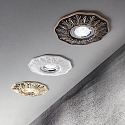 Recssed light for ceilings POLKA, with plaster-decoration, IP20, GU10 max. 50W, burnished / black