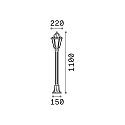 Ideal Lux Outdoor luminaire ANNA PT1 SMALL Floor lamp, E27, white