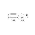 LED wall luminaire FRANCY-1 AP1, E27, white