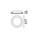 Ideal Lux LED recessed area light GROOVE ROUND, IP20, � 22.7cm, 30W 3000K 2450lm 110�, white