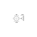 Recessed luminaire SAMBA ROUND, IP20, GU10, plaster, paintable, opening � 9cm