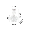 Ideal Lux Pendel MAPA PLUS 2-flammer E14 IP20, st�l, hvid