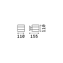 Ideal Lux Væglampe SNIF ROUND up / down G9 IP54, gennemsigtig, hvid