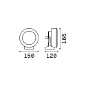 Udendørs wall luminaire TOMMY IP66 svingbar, drejelig GX53 IP66, sort