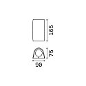 Ideal Lux Udendørs wall luminaire KEOPE AP2 up / down GU10 IP55, sort