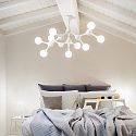 Ideal Lux Loftlampe NODINO 9-flammer G9 IP20, hvid