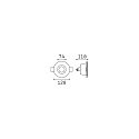 Ideal Lux Recessed luminaire SAMBA ROUND, IP20, GU10, paintable plaster, opening � 7.4cm
