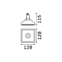 Ideal Lux Indbygningslampe ZEPHYR D16 overmalbar GU10 IP20, hvid, overmalbar