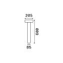 Ideal Lux Outdoor floor luminaire TESLA SMALL, IP44, height 60cm, 4x G9 max. 15W, anthracite