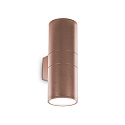 Udend�rs wall luminaire GUN BIG up / down, 2-flammer E27 IP54, gennemsigtig, kaffebrun 