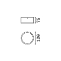 Udend�rs wall luminaire URANO SMALL GX53 IP44, satin, hvid mat