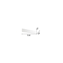 Ideal Lux LED wall luminaire ZIG ZAG, width 54cm, 22W 3000K 2100lm, black