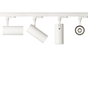 Ideal Lux LED 3-phase track spot SMILE  CRi >80, UGR <19, 30W_CRi >80, 3000K 36�, white