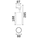 Ideal Lux 3-faset spot SMILE CRi >90 til VDU-arbejdsstation, justerbar IP20, sort 