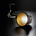 Ideal Lux Recessed LED luminaire GAME ROUND, IP20, 11W 3000K 850lm 36�, black / gold reflector