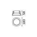 Spot BASIC ACCENT IP44, hvid mat