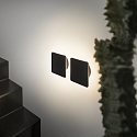 Ideal Lux LED wall luminaire COVER SQUARE, 20 x 20cm, 9W 3000K 1100lm, indirect, black / opal