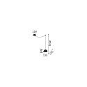 Ideal Lux Pendel TALL BIG justerbar E27 IP20, sort