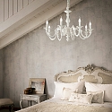 Ideal Lux Lysekrone JUSTINE 8-flammer E14 IP20, hvid mat