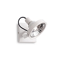V�g- og Loftlampe GLIM 1-flamme GU10 IP20, hvid, pulverlakeret