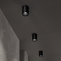 Ideal Lux Loftlampe NITRO ROUND lille, rund, med linseoptik IP20, sort mat 
