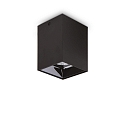 Loftlampe NITRO SQUARE stor, firkantet, med linseoptik IP20, sort mat 