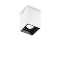 Loftlampe NITRO SQUARE lille, firkantet, med linseoptik IP20, hvid mat 
