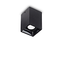 Loftlampe NITRO SQUARE lille, firkantet, med linseoptik IP20, sort mat 