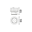 Ideal Lux Indbygningslampe DYNAMIC IP54, sort
