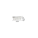 Ideal Lux Ceiling luminaire MARTINEZ, 8 flames, lenght 103cm, E14, gold / chrystal glass
