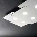 Ideal Lux Wall / Ceiling luminaire TOTEM, 6 flames, laser formed metal, incl. GX53 9.5W 3000K, white