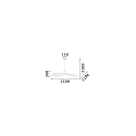 Ideal Lux Pendant luminaire MADAME, � 110cm, E27, hat deign shade from satin fabric, canvas