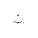 Ideal Lux LED pendant luminaire ORACLE ROUND, � 70cm, 43W 3000K 2800lm, black