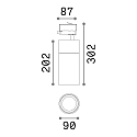 LED 3-phase track spot QUICK, CRi >80, 28W 3000K 3850lm 30�, not dimmable
