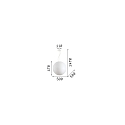 Ideal Lux Pendant luminaire CARTA SP1, E27, matt white metal / shade in paper look, � 50cm