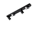 Wall / Ceiling luminaire RUDY, 4 flames, GU10, adjustable, black