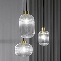 Ideal Lux Pendant luminaire MINT-2, � 20cm, E27, smoked glass / brass satin