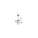 Ideal Lux Pendant luminaire MINT-2, � 20cm, E27, smoked glass / brass satin