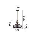 Ideal Lux Pendel ERIS-2 E27 IP20, guld mat, hvid