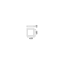 Ideal Lux LED wall / ceiling luminaire UNIVERSAL SQUARE, 40 x 40cm, 36W 3000K 3060lm, white