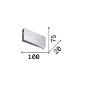 Ideal Lux Straight connector for LED pendant luminaire LINUS