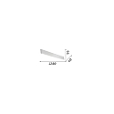 Ideal Lux LED wall luminaire LINUS, 68W 3000K 3850lm 2x104�, 1-10V dimmable, black