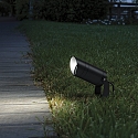 LED floor spot STARLIGHT, IP68, � 5cm, aluminium, lead grey, 5.5W 3000K 500lm, open cable end