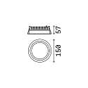 Indbygningslampe DEEP stor IP20, hvid